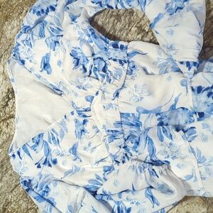 Blue floral dress | S